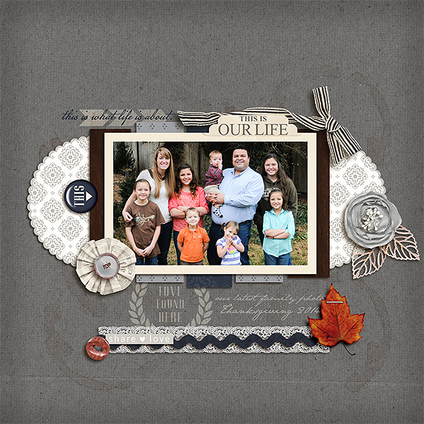 This Is Is Our LIfe Digital scrapbook page by kv2av featuring Chesterfield Kit by Sahlin Studio