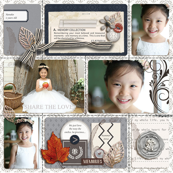 Share The Love digital pocket scrapbooking page by mikinenn featuring Chesterfield Kit by Sahlin Studio 