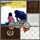 January digital pocket scrapbooking page by mimisgirl featuring Chesterfield Kit by Sahlin Studio