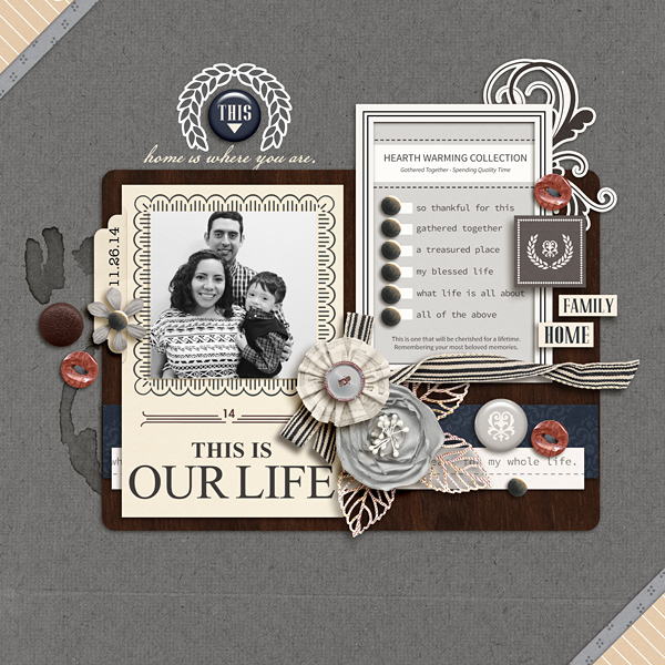 This Is Our Life digital scrapbook page by raquels featuring Chesterfield Kit by Sahlin Studio 