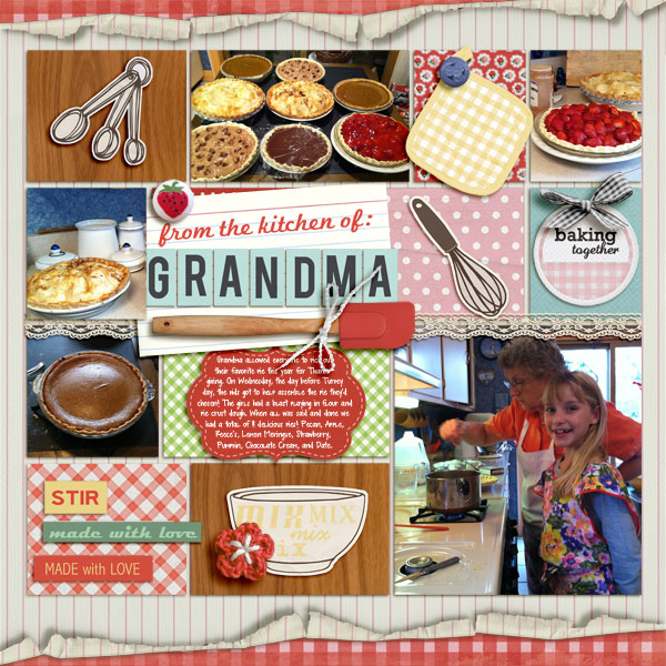 Baking Gramma digital Layout by becca1976 using Kitschy Kitchen by Jennifer Barrette and Sahlin Studio