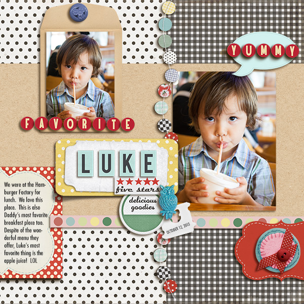 digital Layout by mikinenn using Kitschy Kitchen by Jennifer Barrette and Sahlin Studio