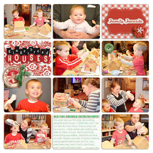 Gingerbread House digital Layout by plumdumpling using Kitschy Kitchen by Jennifer Barrette and Sahlin Studio