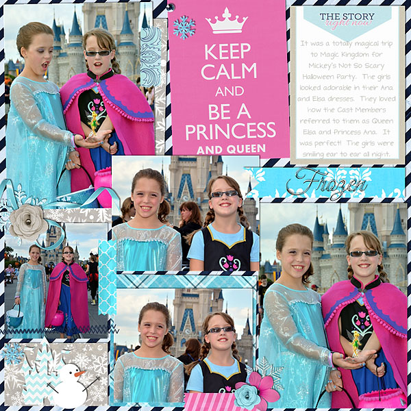 Princess digital Projet Life layout created by MelindaS featuring Project Mouse (Princess Edition) by Sahlin Studio and Britt-ish Designs - Perfect for Project Life / Project Mouse albums!