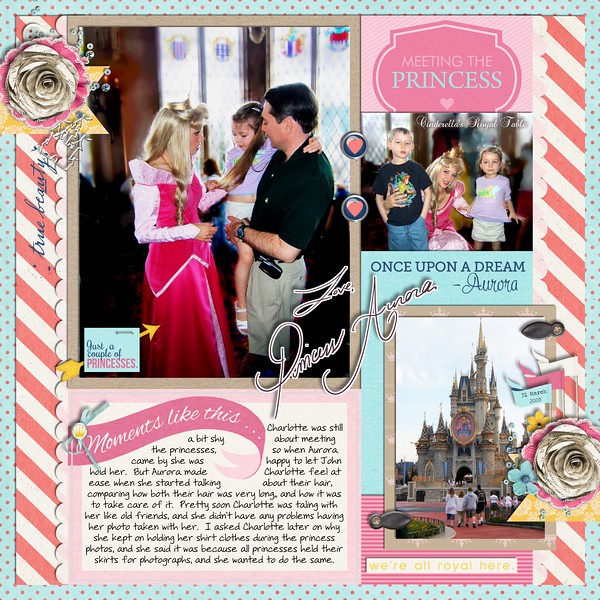 Princess digital  layout created by QuiltyMom featuring Project Mouse (Princess Edition) by Sahlin Studio and Britt-ish Designs - Perfect for Project Life / Project Mouse albums!