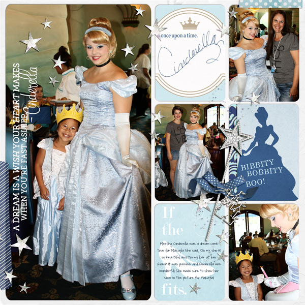Princess digital Projet Life layout created by fonnetta featuring Project Mouse (Princess Edition) by Sahlin Studio and Britt-ish Designs - Perfect for Project Life / Project Mouse albums!