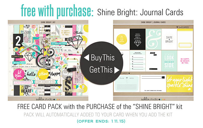 Free w Purchase - Shine Bright Journal Cards with Purchase of Shine Bright Kit - Sahlin Studio