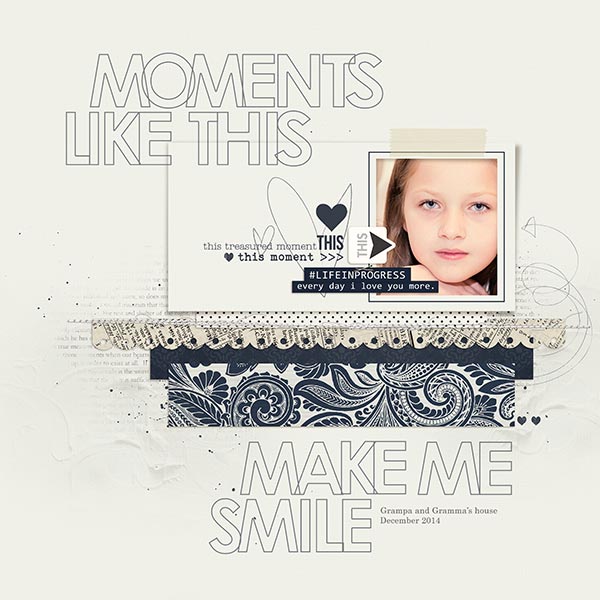 Moments Like This digital scrapbooking page by KatherineB featuring Moments Templates by Amy Martin and Sahlin Studio