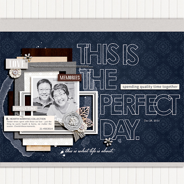 Perfect Day digital scrapbooking page by icajovita featuring Moments Templates by Amy Martin and Sahlin Studio