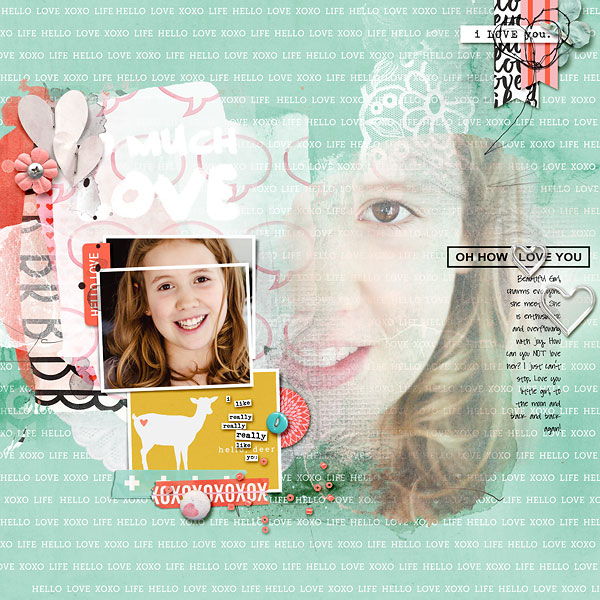 Oh How I Love You digital scrapbooking page by amberr using MPM Hello and Add Ons by Sahlin Studio