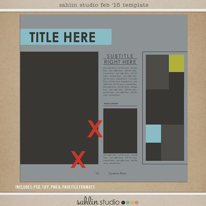 Year of Templates Vol. 15 by Sahlin Studio - Digital scrapbook templates perfect for making pages in a snap!