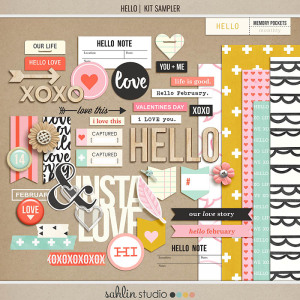 HELLO (Kit Sampler) by Sahlin Studio - Perfect for adding to your Project Life album or your Memory Pocket Monthly Subscription!!
