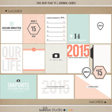This New Year '15 Journal Cards by Sahlin Studio