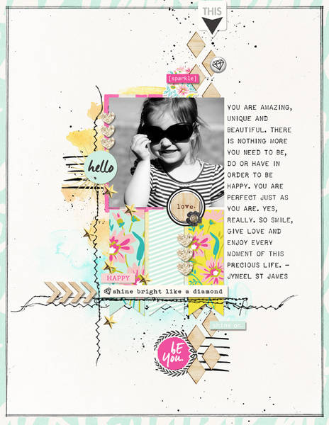 Let Your Light Shine digital scrapbooking layout  featuring Shine Bright by Sahlin Studio