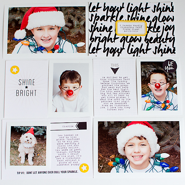 Let Your Light Shine Project Life page by carolee featuring Shine Bright Kit and Journal Cards by Sahlin Studio