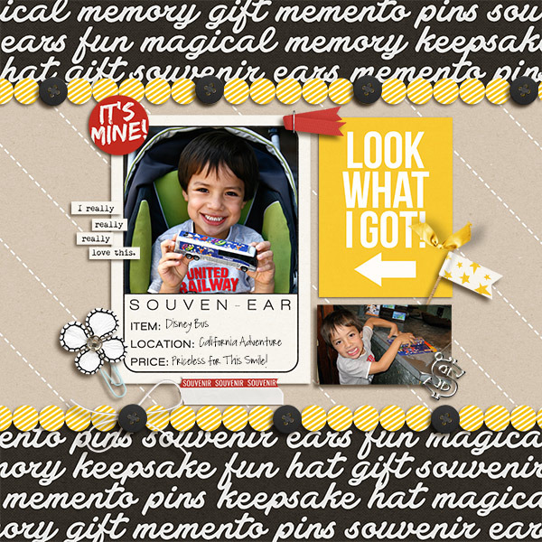 Disney Souvinear digital scrapbooking page by mikinenn using Project Mouse (SouvenEARS) by Britt-ish Designs and Sahlin Studio