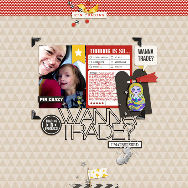 Disney Wanna Trade? digital scrapbooking page by neeceebee using Project Mouse (SouvenEARS) by Britt-ish Designs and Sahlin Studio