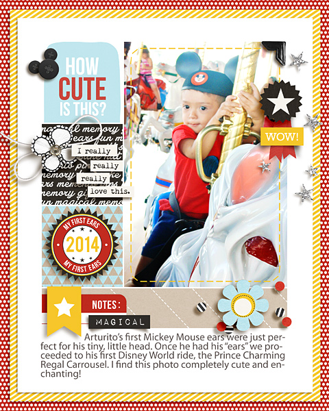 How Cute Is This Disney digital scrapbooking page by raquels using Project Mouse (SouvenEARS) by Britt-ish Designs and Sahlin Studio