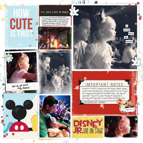 How Cute Disney digital Project Life scrapbooking page by Britt using Project Mouse (SouvenEARS) by Britt-ish Designs and Sahlin Studio