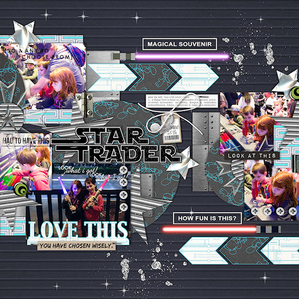 Disney Star Trader digital scrapbooking page by wendy using Project Mouse (SouvenEARS) by Britt-ish Designs and Sahlin Studio