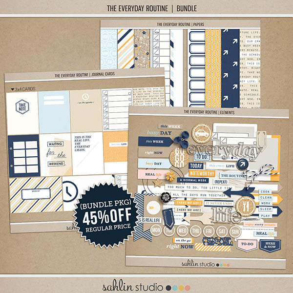 The Everyday Routine (BUNDLE) by Sahlin Studio - Perfect for your Project Life album!!