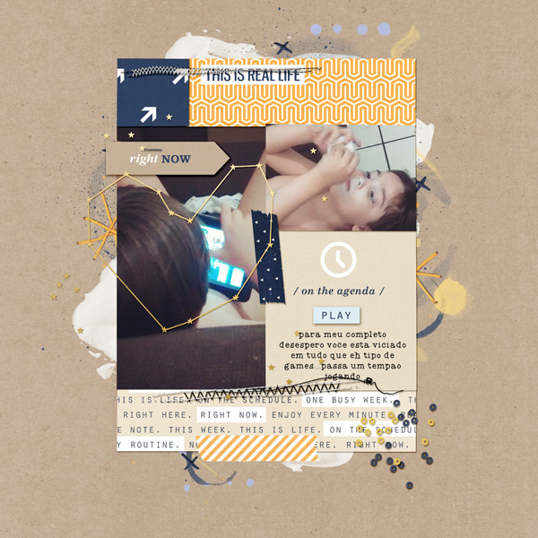 Play digital scrapbooking page by AnaPaula  using The Everyday Routine by Sahlin Studio 