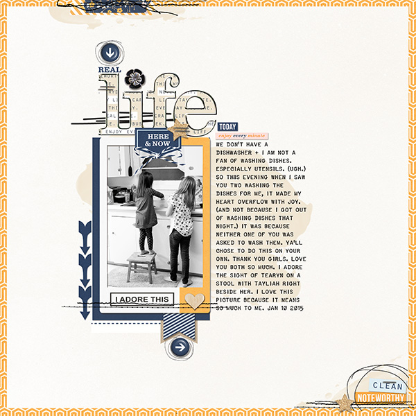 I Adore This digital scrapbooking page  by T.N.Anderson using The Everyday Routine by Sahlin Studio 