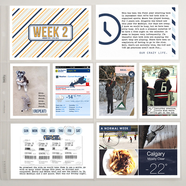 Week2 hybrid scrapbooking page by ctmm4 using The Everyday Routine by Sahlin Studio 