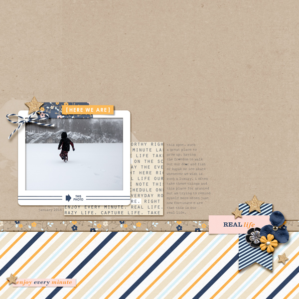 Real Life digital scrapbooking page by lcpereyra using The Everyday Routine by Sahlin Studio 