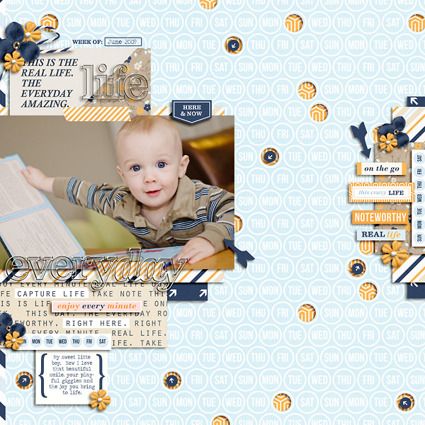 Here and now digital scrapbooking page by pne123 using The Everyday Routine by Sahlin Studio 