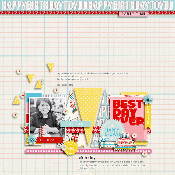 Sahlin Studio, Digital Scrapbooking DesignsBirthday Cake