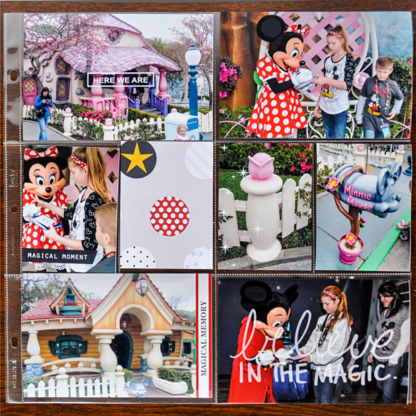 Believe in the Magic Disney Project Life pocket scrapbooking page by kristasahlin using Project Mouse Basics (No.2) by Britt-ish Designs & Sahlin Studio