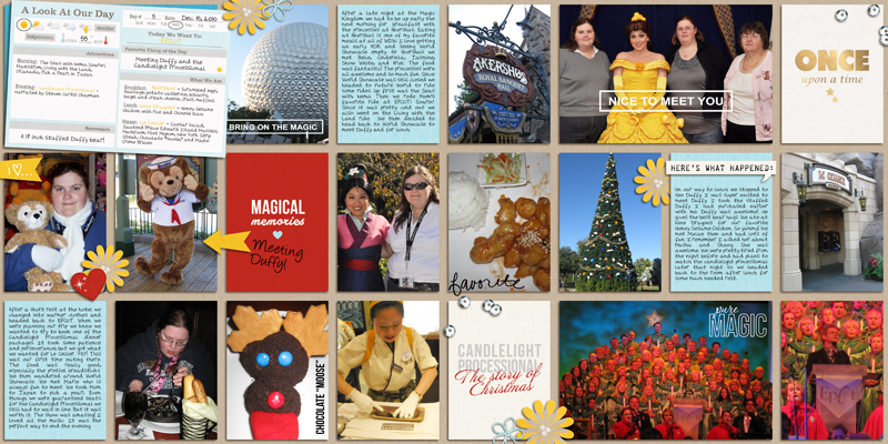 A Look At Our Day at Disney digital pocket scrapbooking double page by yzerbear19 using Project Mouse Basics (No.2) by Britt-ish Designs & Sahlin Studio