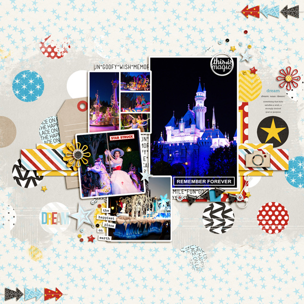 Disney Remember Forever digital scrapbooking page by aballen using Project Mouse Basics (No.2) by Britt-ish Designs & Sahlin Studio
