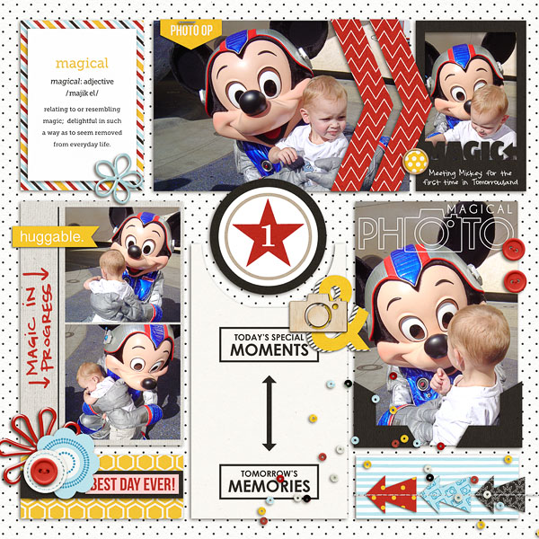 Disney Magical Photo digital pocket scrapbooking page by erica using Project Mouse Basics (No.2) by Britt-ish Designs & Sahlin Studio