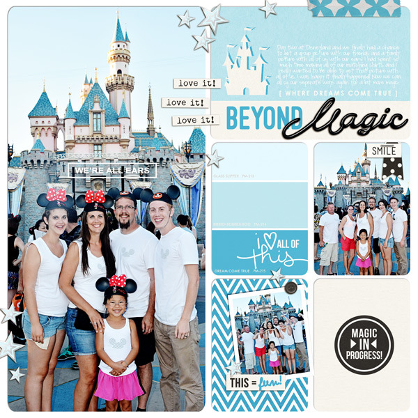 Beyond Magic Disney digital Project Life pocket scrapbooking page by fonnetta using Project Mouse Basics (No.2) by Britt-ish Designs & Sahlin Studio