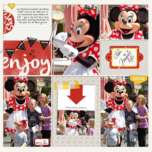 Disney Minnie Meet and Greet digital Project Life pocket scrapbooking page by kelsy using Project Mouse Basics (No.2) by Britt-ish Designs & Sahlin Studio