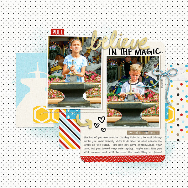 Disney Sword In The Stone digital scrapbooking page by rlma using Project Mouse Basics (No.2) by Britt-ish Designs & Sahlin Studio