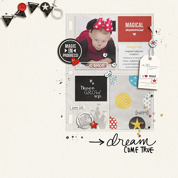 Never Grow Up digital scrapbooking page by sucali using Project Mouse Basics (No.2) by Britt-ish Designs & Sahlin Studio