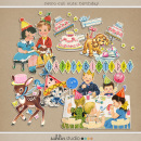 Retro Cut Outs: Birthday by Sahlin Studio