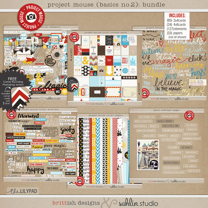 Sahlin Studio  Digital Scrapbooking DesignsProject Mouse