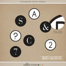 Monogram Circle Alphas by Sahlin Studio