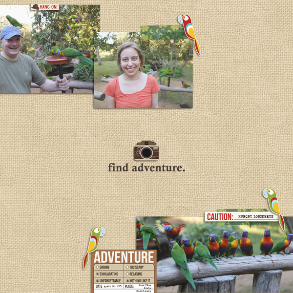 Find Adventure digital scrapbooking page by Cristina using Project Mouse (Adventure) by Britt-ish Designs and Sahlin Studio