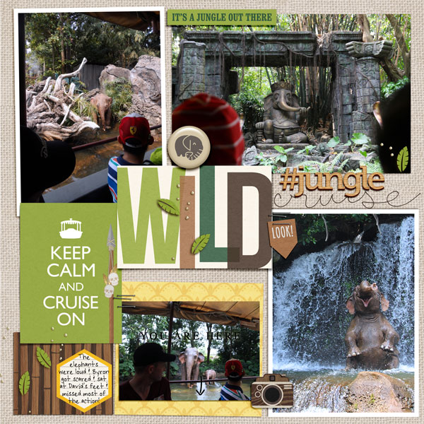 Disney Jungle Cruise digital pocket scrapbooking page by justine  using Project Mouse (Adventure) by Britt-ish Designs and Sahlin Studio