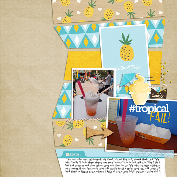 Tropical Fail digital scrapbooking page by justine using Project Mouse (Adventure) by Britt-ish Designs and Sahlin Studio