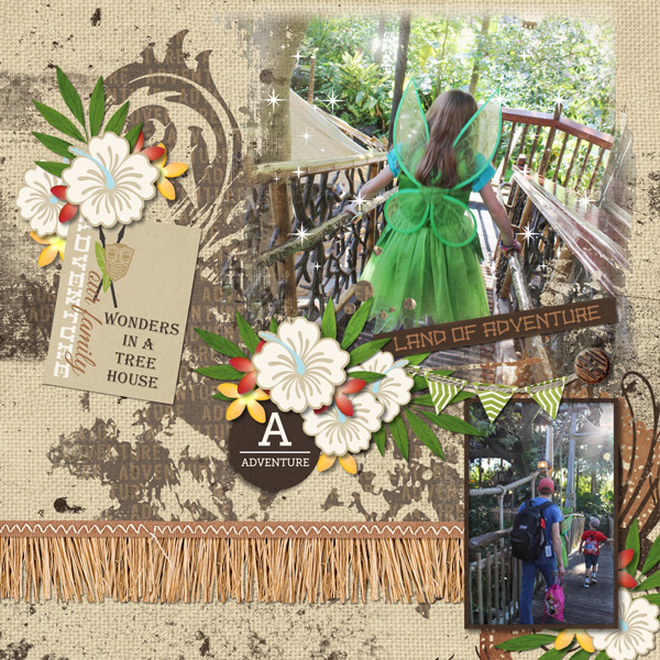 Adventure digital scrapbooking page by mnjenlittle using Project Mouse (Adventure) by Britt-ish Designs and Sahlin Studio