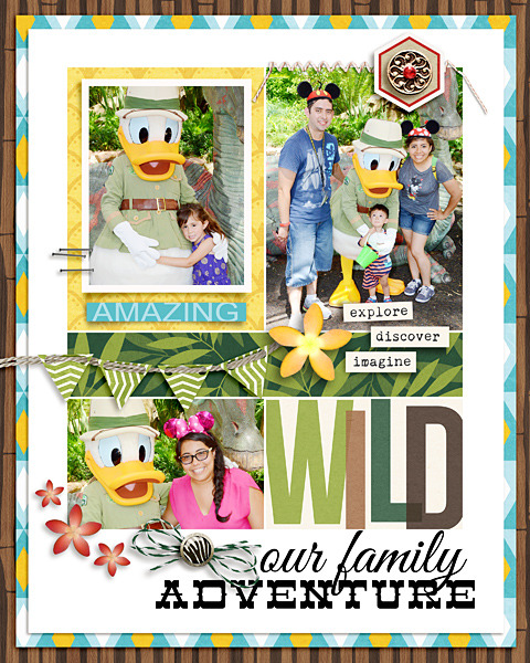 Our family adventure digital scrapbooking page by raquels using Project Mouse (Adventure) by Britt-ish Designs and Sahlin Studio