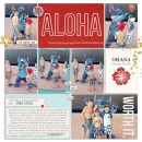 Disney Aloha Stitch Meet and Greet digital pocket scrapbooking double page by hairica using Project Mouse (Adventure) by Britt-ish Designs and Sahlin Studio