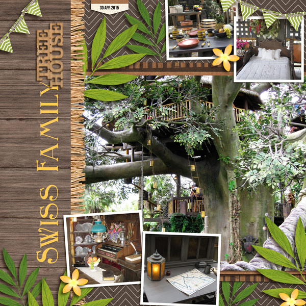 Disney Swiss Family Treehouse digital scrapbooking page by yzerbear19 using Project Mouse (Adventure) by Britt-ish Designs and Sahlin Studio