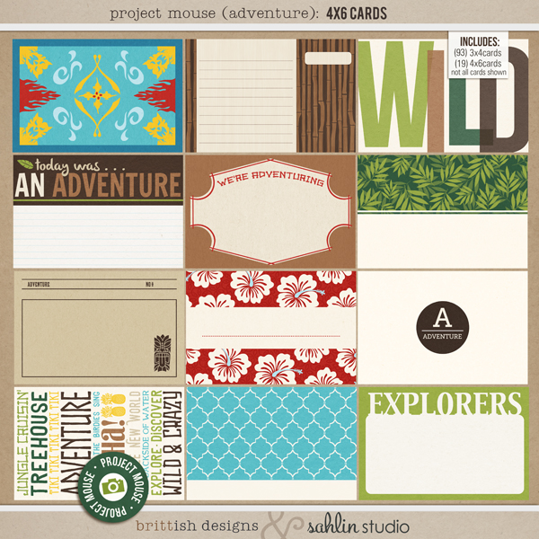 Digital Project Life Explore Edition 4x6 Scrapbook Cards